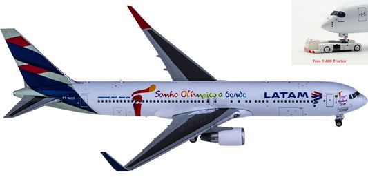 1:400 JC Wings XX4244 LATAM Airlines Boeing 767-300ER PT-MSY+Free Tractor