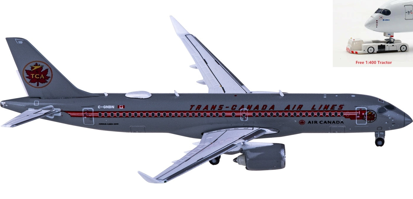 1:400 Geminijets GJACA2002 Air Canada Airbus A220-300 C-GNBN+Free Tractor