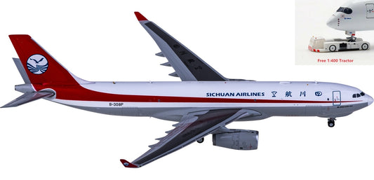 1:400 JC Wings LH4149 Sichuan Airlines Cargo Airbus A330-200F B-308P+Free Tractor