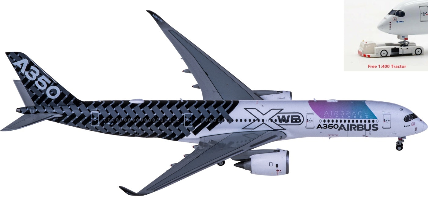 1:400 JC Wings LH4228A Airbus A350-900XWB F-WWCF "Flaps Down"+Free Tractor