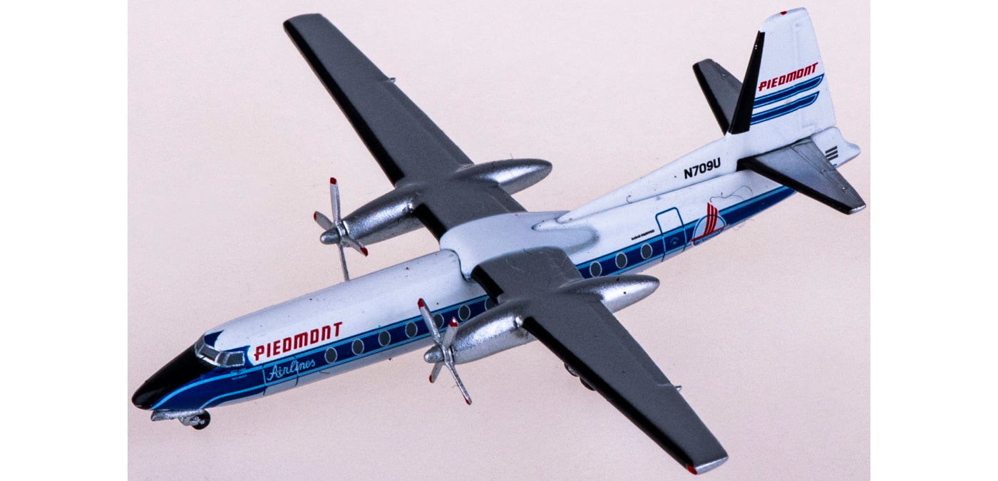 1:400 AeroClassics AC411039 Piedmont Airlines Fokker F-27 N709U Aircraft Model+Free Tractor