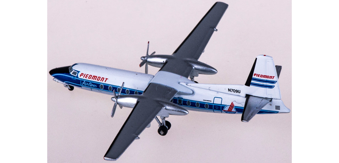 1:400 AeroClassics AC411039 Piedmont Airlines Fokker F-27 N709U Aircraft Model+Free Tractor