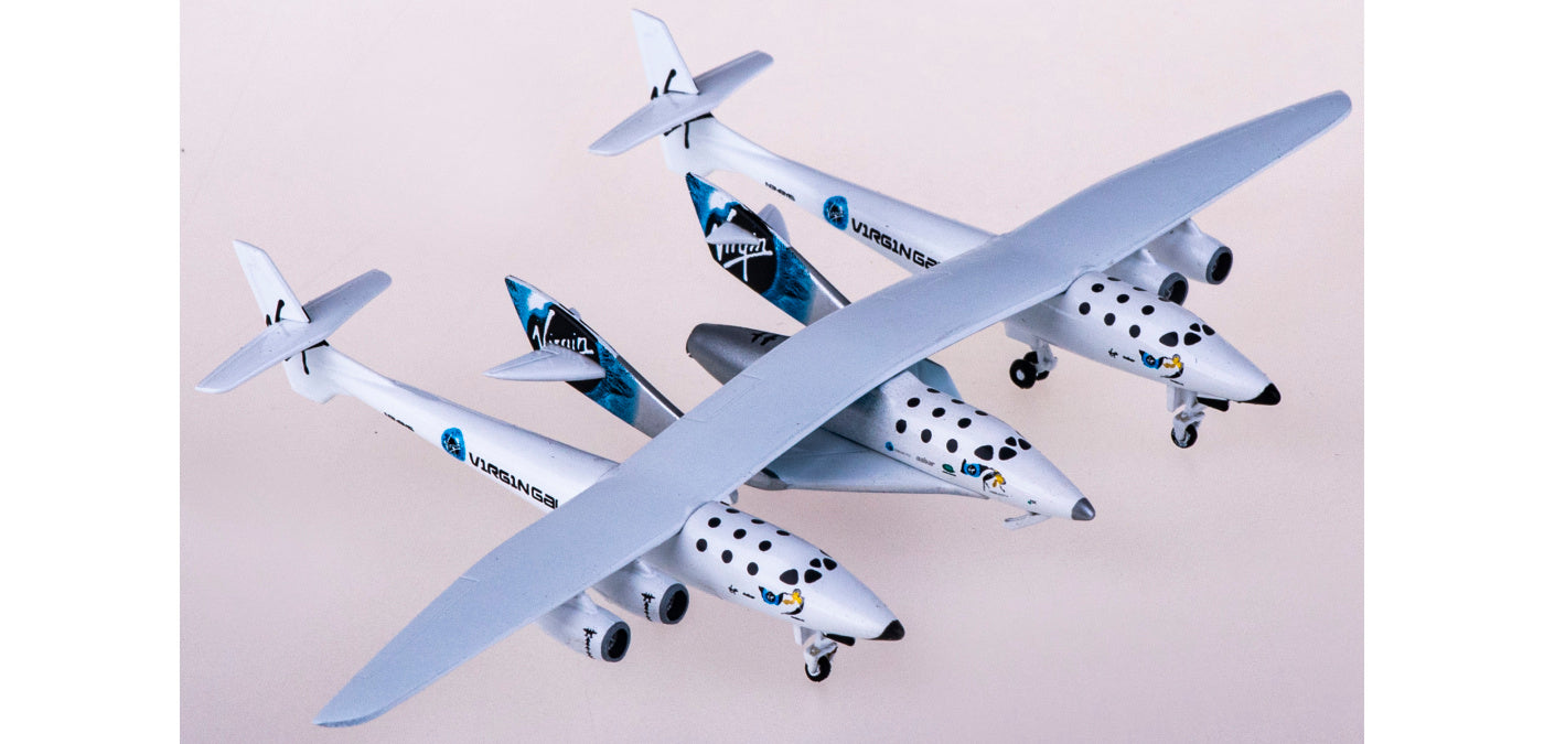 1:400 JC Wings VG4002 Virgin Galactic N348MS (New Livery) With Stand+Free Tractor