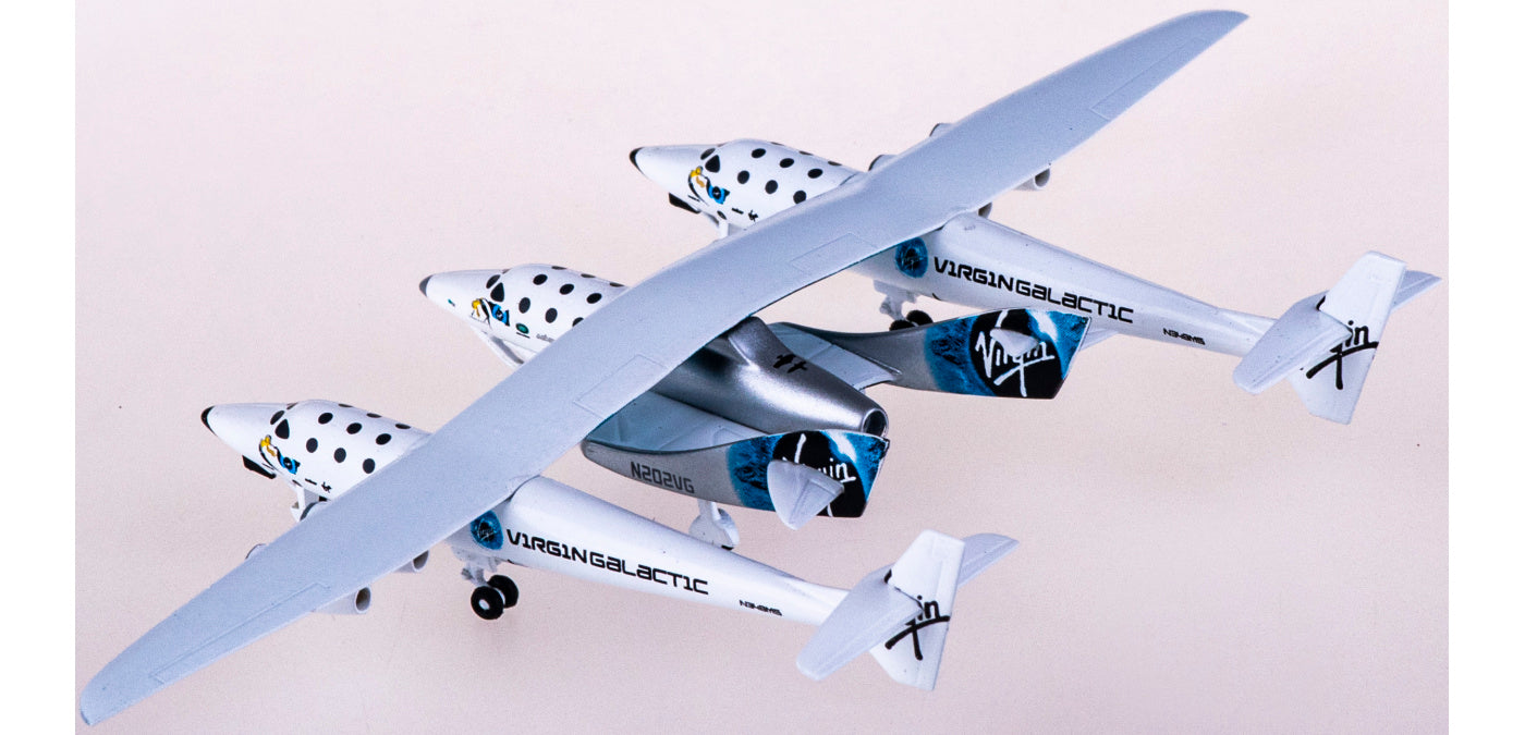 1:400 JC Wings VG4002 Virgin Galactic N348MS (New Livery) With Stand+Free Tractor