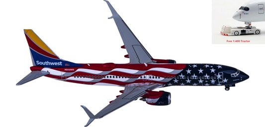 1:400 Geminijets GJSWA2039 Southwest Airlines Boeing 737-800 N500WR Freedom One+Free Tractor