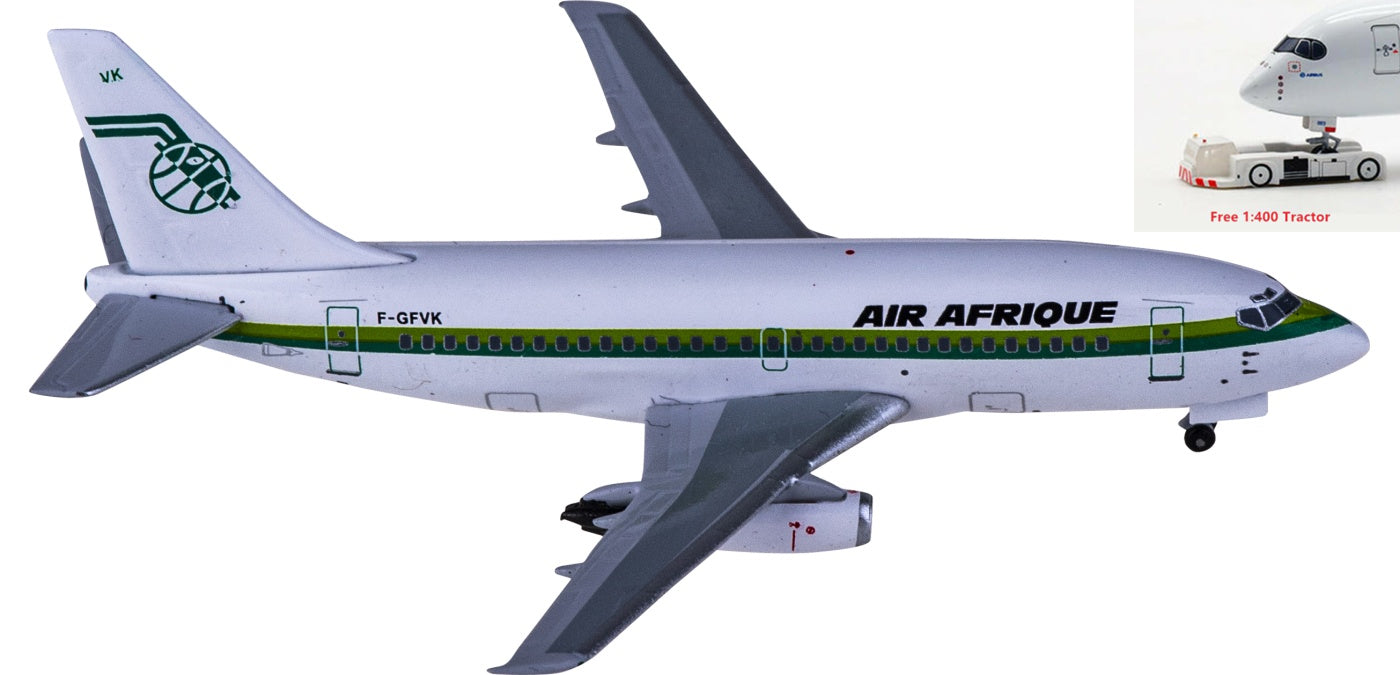 1:400 AeroClassics AC411054 Air Afrique Boeing 737-200 F-GFVK Aircraft Model+Free Tractor