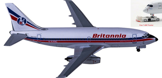 1:400 AeroClassics AC411056 Britannia Boeing 737-200 G-AXNC Aircraft Model+Free Tractor