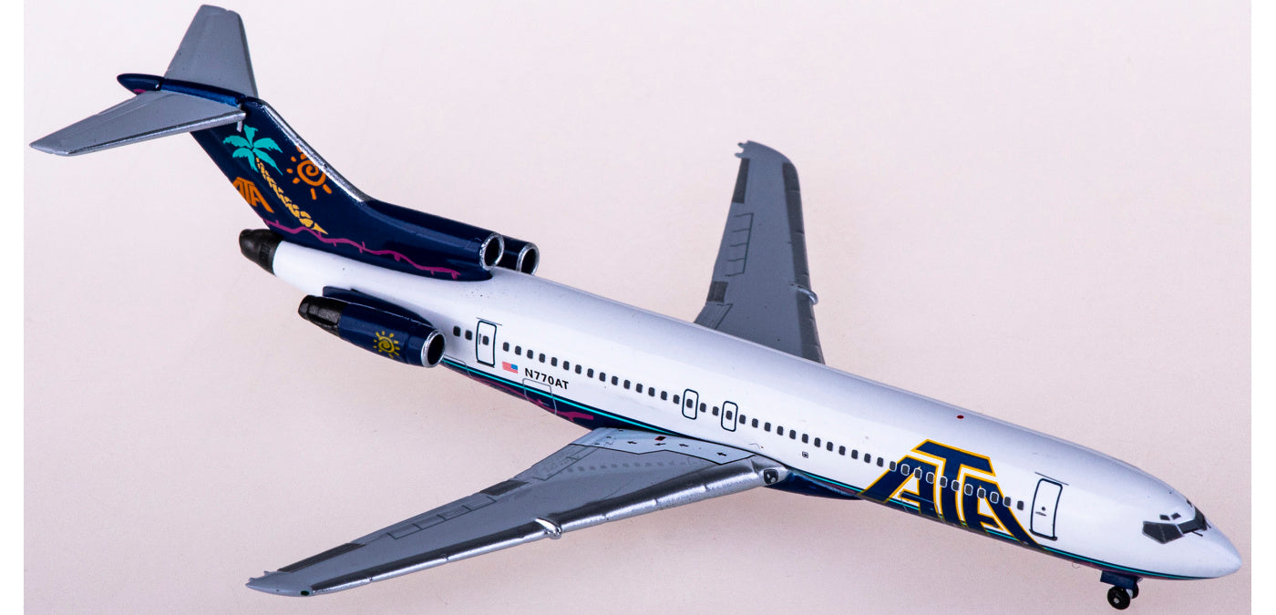 1:400 AeroClassics AC411049 ATA Airlines Boeing 727-200 N770AT Aircraft Model+Free Tractor