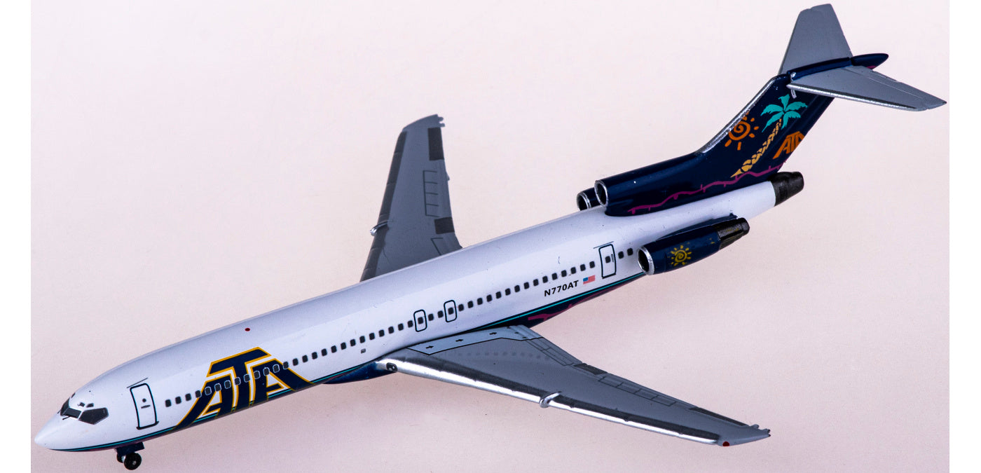 1:400 AeroClassics AC411049 ATA Airlines Boeing 727-200 N770AT Aircraft Model+Free Tractor