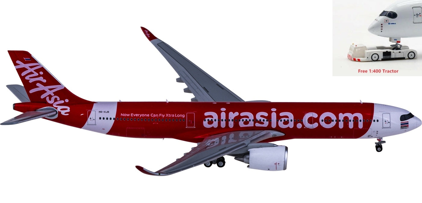 1:400 JC Wings XX4211 AirAsia Airbus A330-900neo HS-XJB+Free Tractor