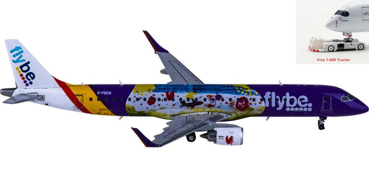 1:400 JC Wings LH4232 Flybe Embraer ERJ-190-200LR G-FBEM+Free Tractor