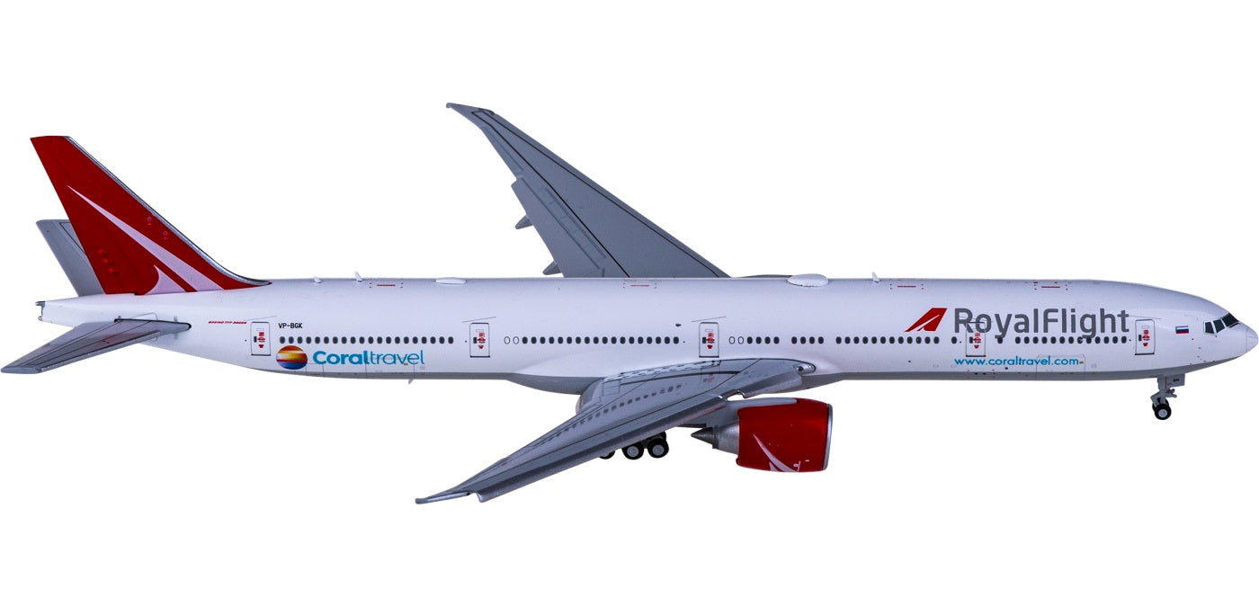 1:400 JC Wings LH4259A Royal Flight Boeing 777-300ER VP-BGK  "Flaps Down" Aircraft Model+Free Tractor