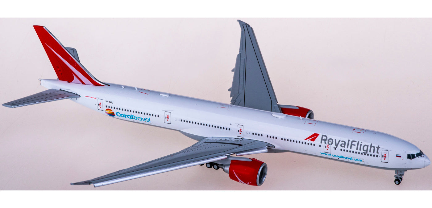 1:400 JC Wings LH4259A Royal Flight Boeing 777-300ER VP-BGK  "Flaps Down" Aircraft Model+Free Tractor