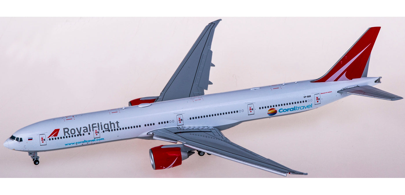 1:400 JC Wings LH4259A Royal Flight Boeing 777-300ER VP-BGK  "Flaps Down" Aircraft Model+Free Tractor