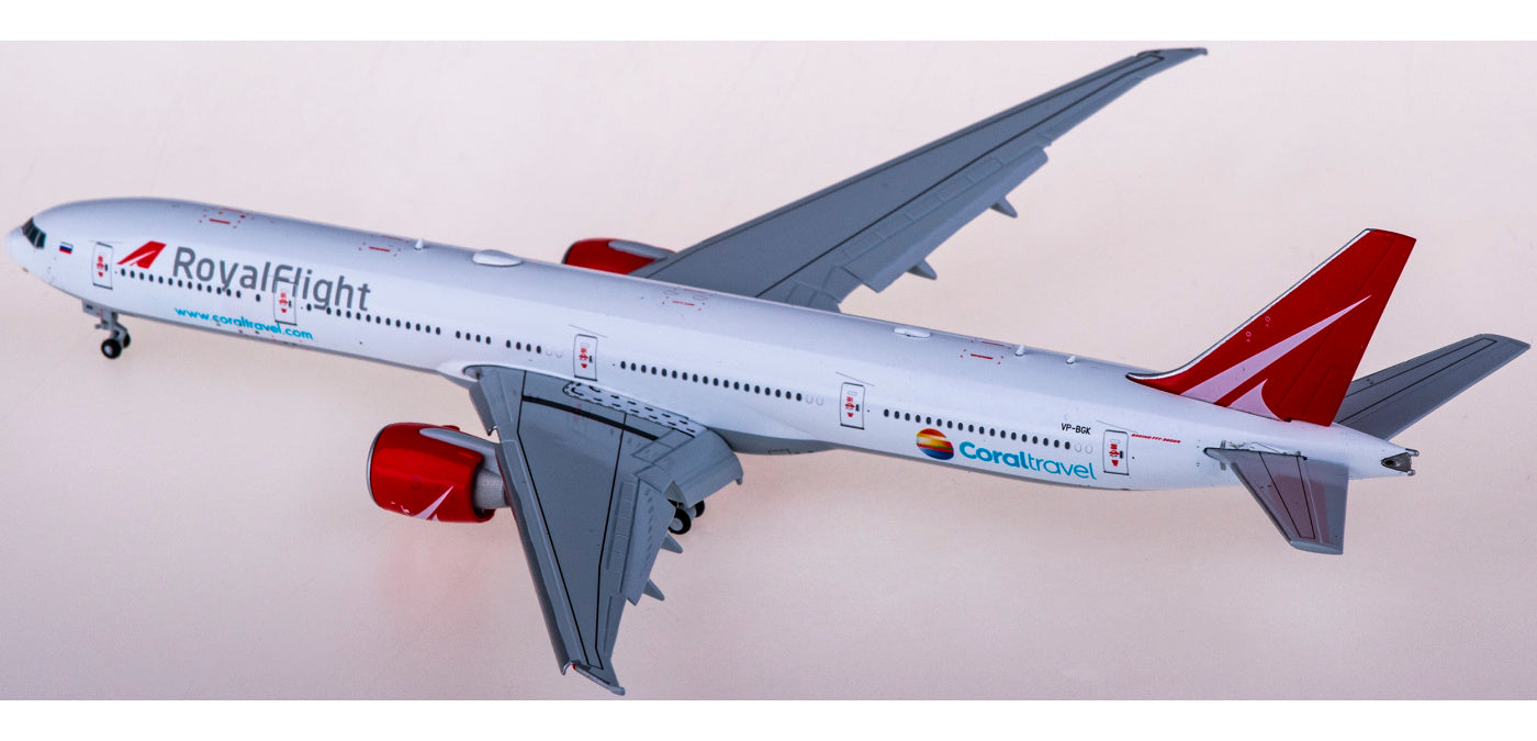 1:400 JC Wings LH4259A Royal Flight Boeing 777-300ER VP-BGK  "Flaps Down" Aircraft Model+Free Tractor