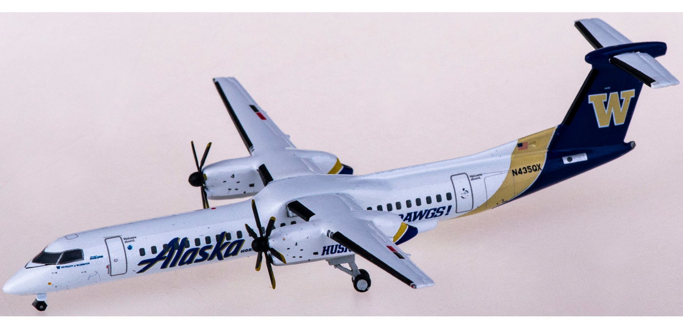 1:400 Geminijets GJASA2027 Alaska Airlines Bombardier Dash 8 Q400 N435QX+Free Tractor