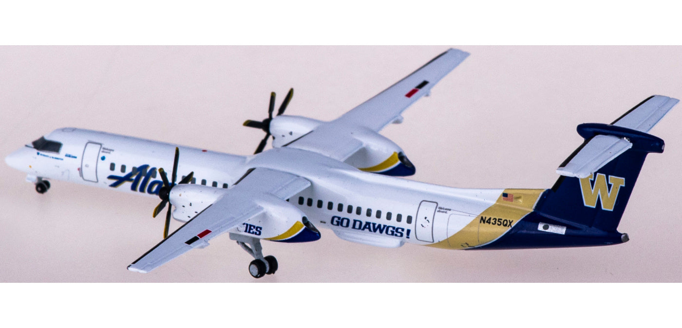 1:400 Geminijets GJASA2027 Alaska Airlines Bombardier Dash 8 Q400 N435QX+Free Tractor