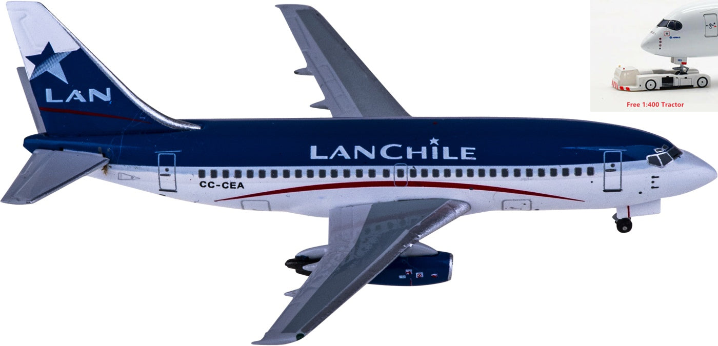 1:400 AeroClassics AC411059 LAN Airlines Boeing 737-200 CC-CEA Aircraft Model+Free Tractor