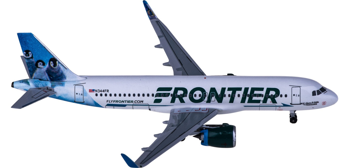 1:400 AeroClassics AC419978 Frontier Airlines Airbus A320Neo N344FR Aircraft Model+Free Tractor