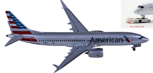 1:400 AeroClassics BBX41626 American Airlines Boeing 737 MAX 8 N318SF Aircraft Model+Free Tractor