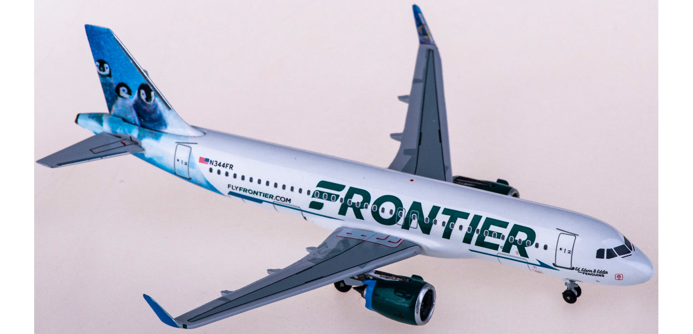 1:400 AeroClassics AC419978 Frontier Airlines Airbus A320Neo N344FR Aircraft Model+Free Tractor