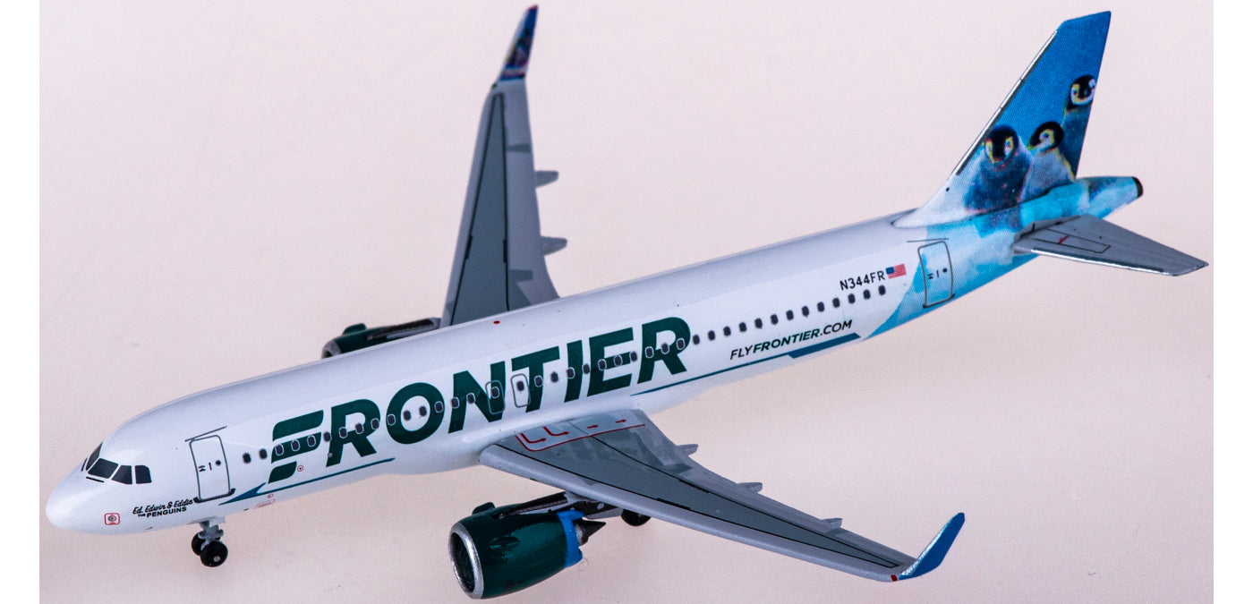 1:400 AeroClassics AC419978 Frontier Airlines Airbus A320Neo N344FR Aircraft Model+Free Tractor