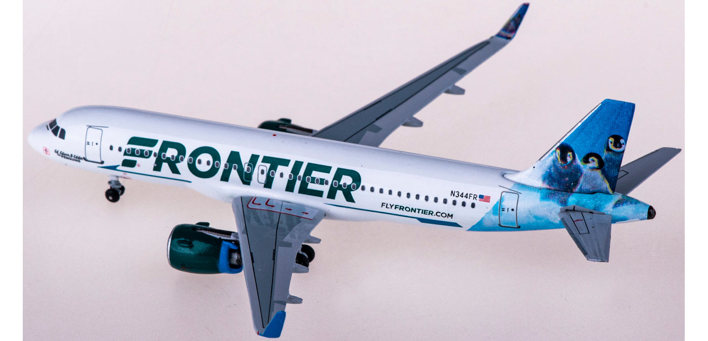 1:400 AeroClassics AC419978 Frontier Airlines Airbus A320Neo N344FR Aircraft Model+Free Tractor