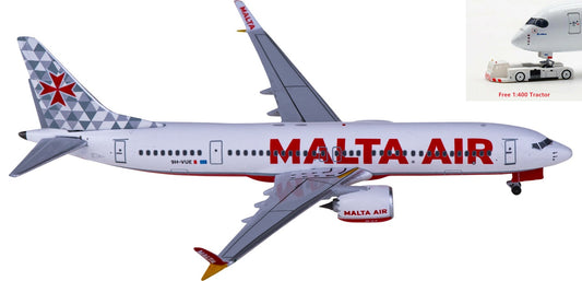 1:400 AeroClassics AC411065 Malta Air Boeing 737 MAX 8 9H-VUE Aircraft Model+Free Tractor