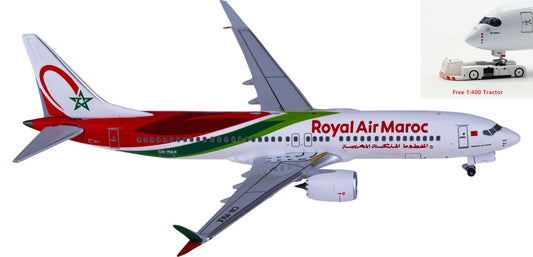 1:400 AeroClassics AC411066 Royal Air Maroc Boeing 737 MAX 8 CN-MAX Aircraft Model+Free Tractor