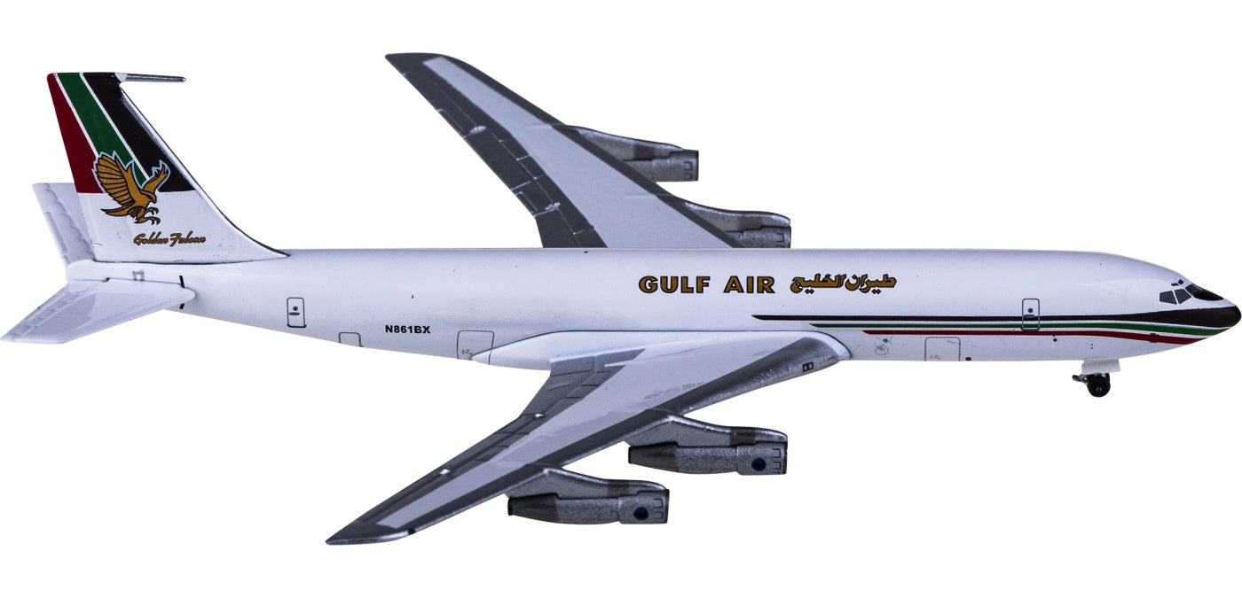 1:400 AeroClassics AC411074 Gulf Air Cargo Boeing 707-300 N861BX Aircraft Model+Free Tractor