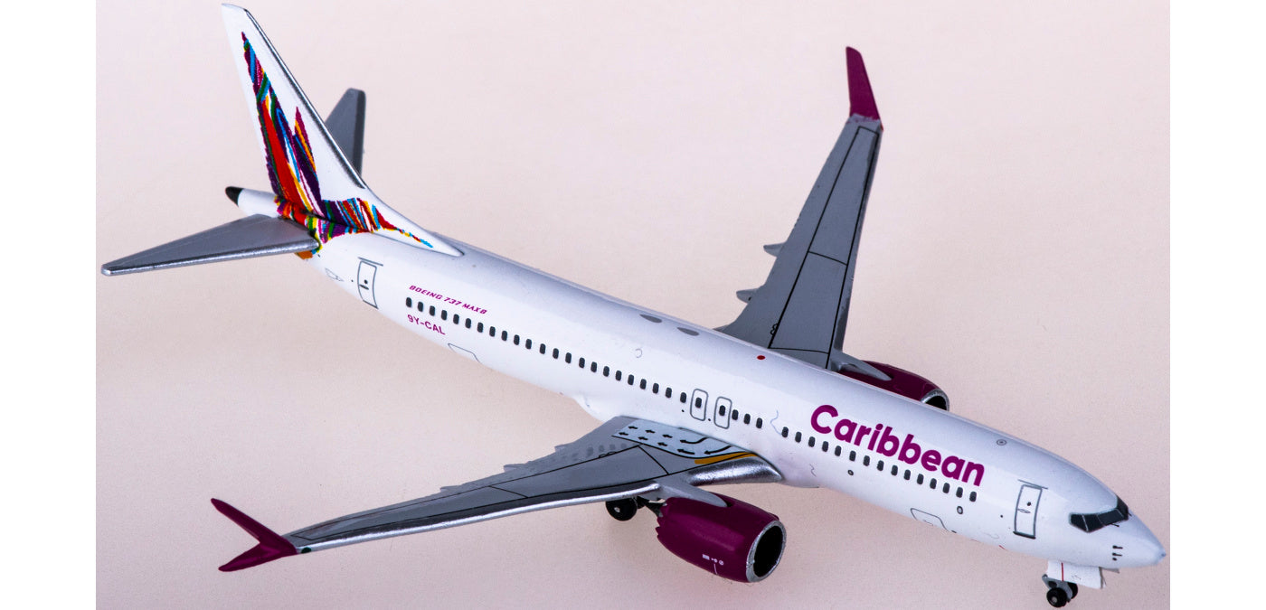 1:400 AeroClassics AC411063 Caribbean Airlines Boeing 737 MAX 8 9Y-CAL Aircraft Model+Free Tractor