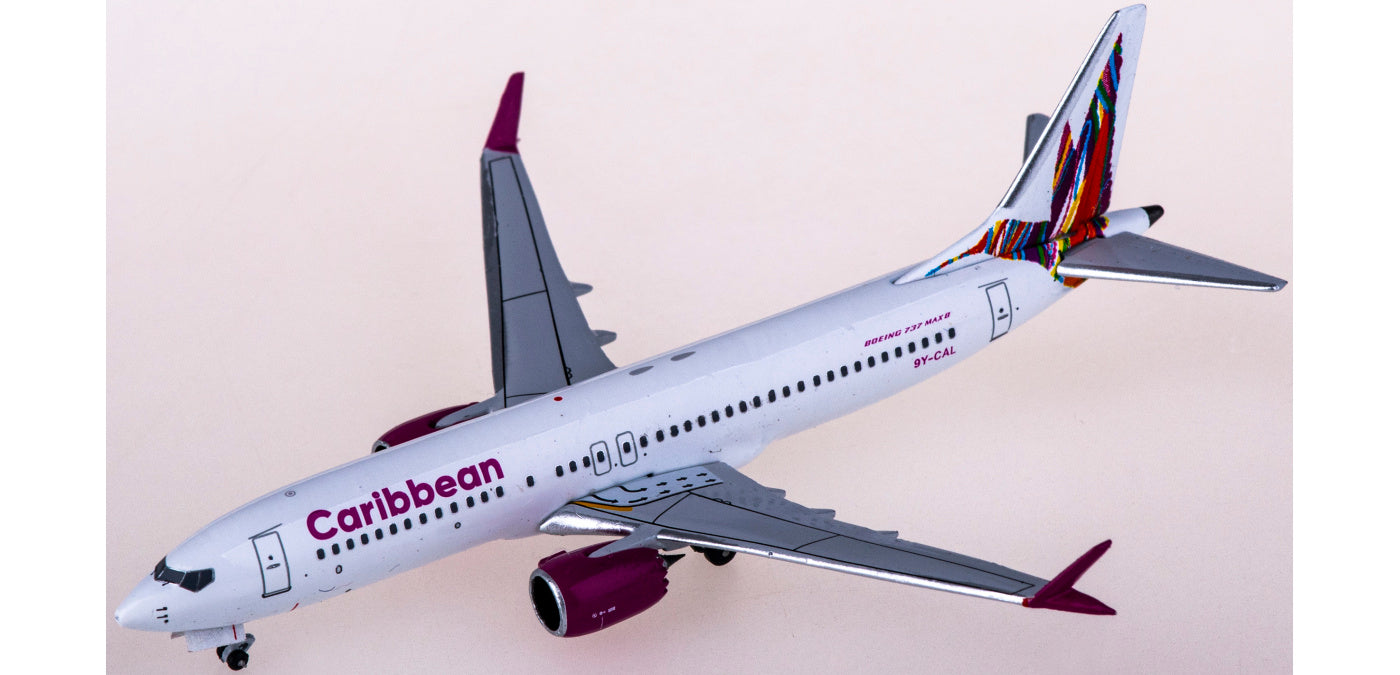 1:400 AeroClassics AC411063 Caribbean Airlines Boeing 737 MAX 8 9Y-CAL Aircraft Model+Free Tractor