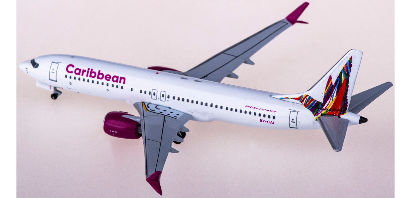 1:400 AeroClassics AC411063 Caribbean Airlines Boeing 737 MAX 8 9Y-CAL Aircraft Model+Free Tractor