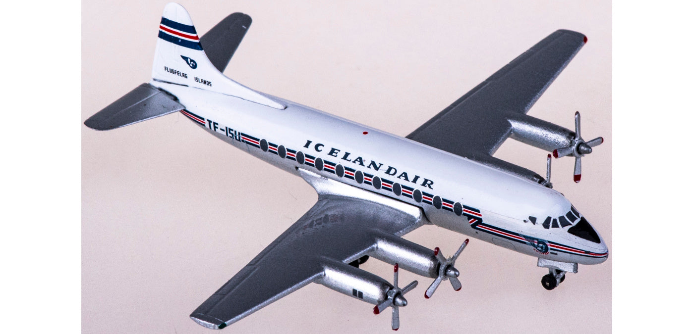 1:400 AeroClassics AC411012 Icelandair Vickers Viscount 700 TF-ISU Aircraft Model+Free Tractor