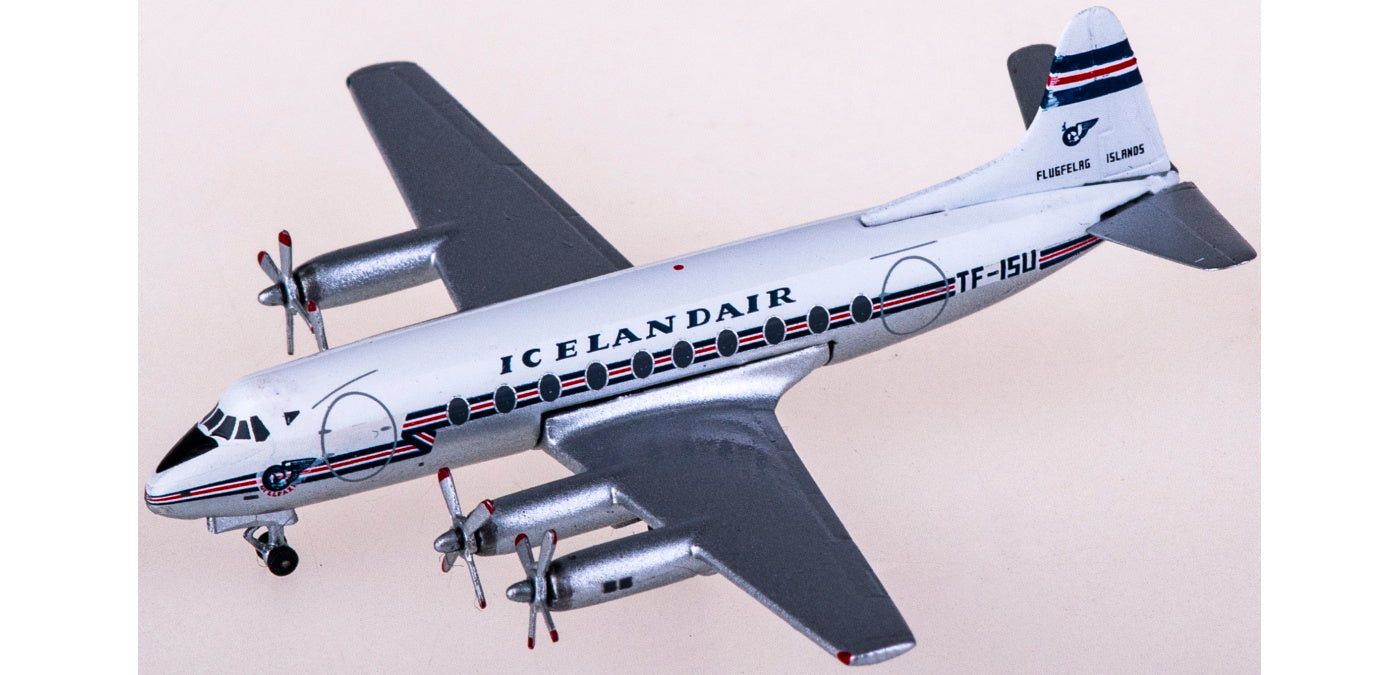 1:400 AeroClassics AC411012 Icelandair Vickers Viscount 700 TF-ISU Aircraft Model+Free Tractor