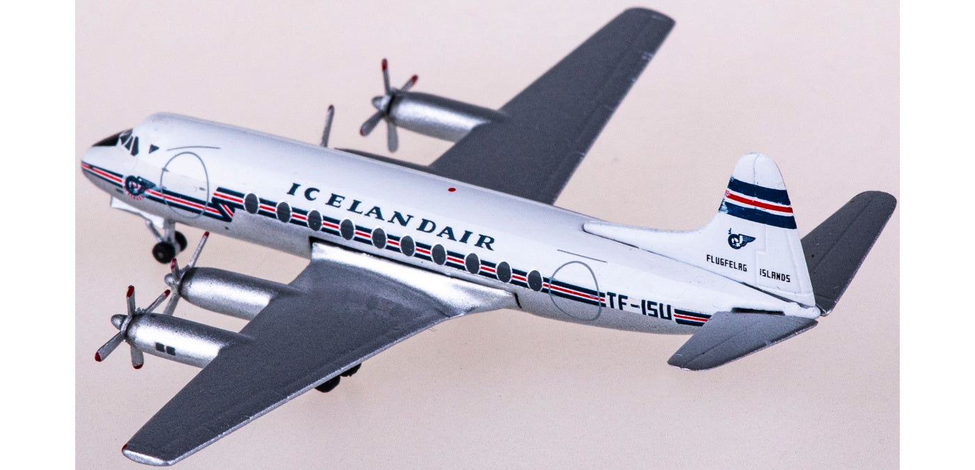 1:400 AeroClassics AC411012 Icelandair Vickers Viscount 700 TF-ISU Aircraft Model+Free Tractor