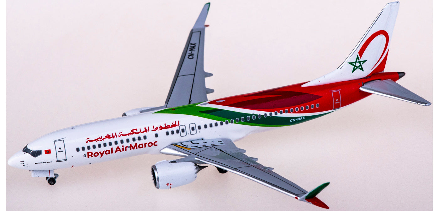 1:400 AeroClassics AC411066 Royal Air Maroc Boeing 737 MAX 8 CN-MAX Aircraft Model+Free Tractor