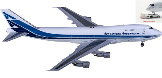 1:400 Phoenix PH11731 Aerolíneas Argentinas Boeing 747-200 LV-MLR+Free Tractor