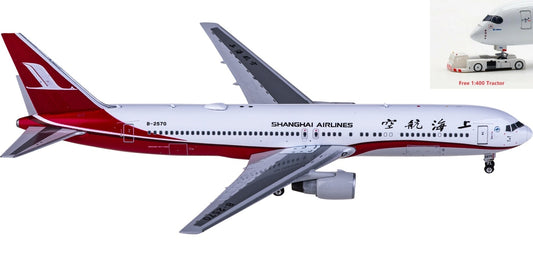 1:400 Phoenix PH11719 Shanghai Airlines Boeing 767-300 B-2570+Free Tractor