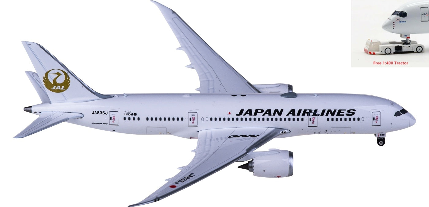 1:400 Phoenix PH04438 Japan Airlines Boeing 787-8 JA835J+Free Tractor