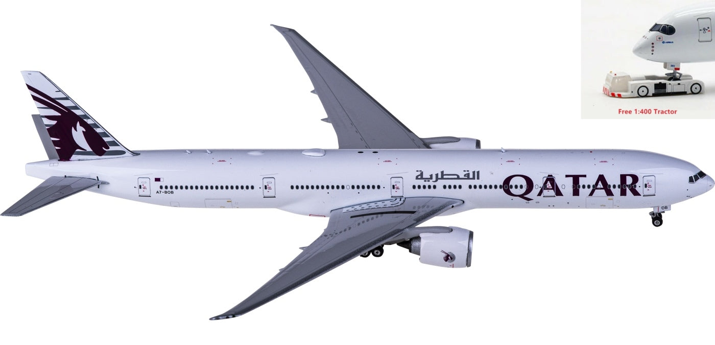 1:400 Phoenix PH11738 Qatar Airways Boeing 777-300ER A7-BOB+Free Tractor