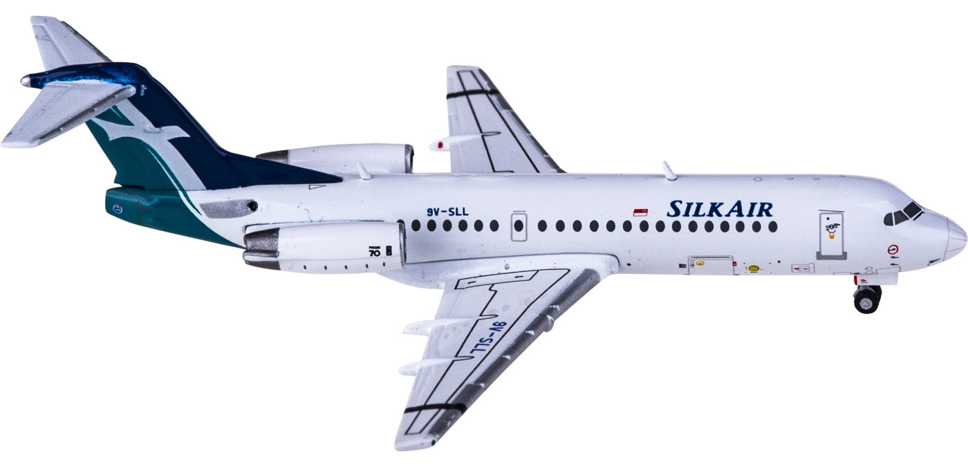 1:400 JC Wings EW4F70001 SilkAir Fokker 70 9V-SLL+Free Tractor