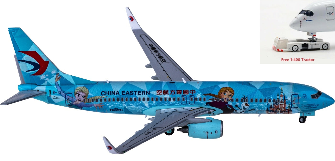 1:400 JC Wings EW4738010 China Eastern Airlines Boeing 737-800 B-1317+Free Tractor