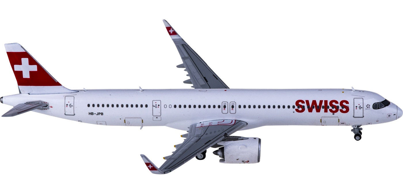 1:400 JC Wings EW421N008 Swiss Airbus A321neo HB-JPB+Free Tractor