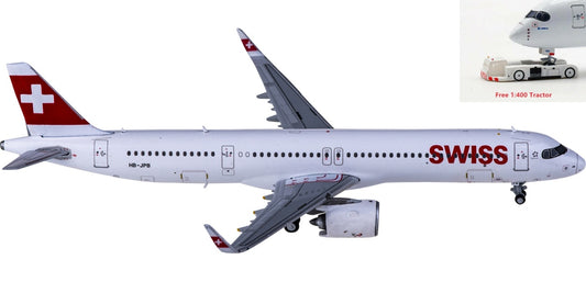1:400 JC Wings EW421N008 Swiss Airbus A321neo HB-JPB+Free Tractor