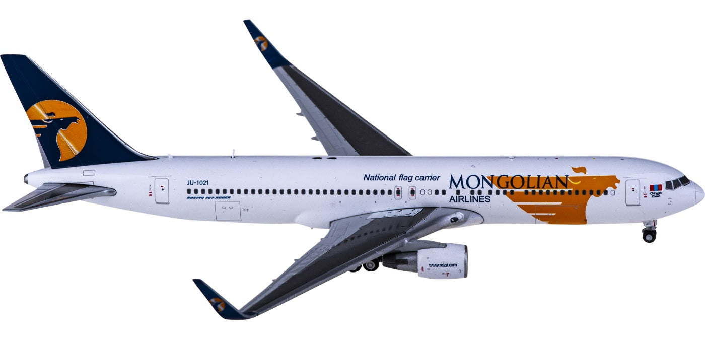 1:400 JC Wings LH4254 MIAT Mongolian Airlines Boeing 767-300ER JU-1021+Free Tractor