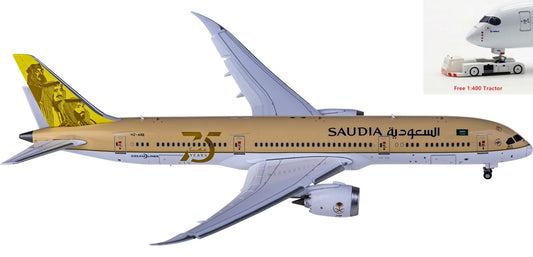 1:400 JC Wings LH4274A Saudia Boeing 787-9 HZ-ARE "Flaps Down"Aircraft Model+Free Tractor