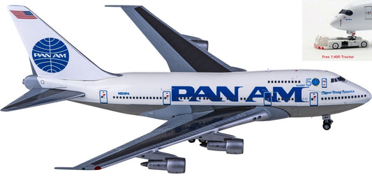 1:400 JC Wings EW474S003 Pan Am Boeing 747SP N533PA Aircraft Model+Free Tractor