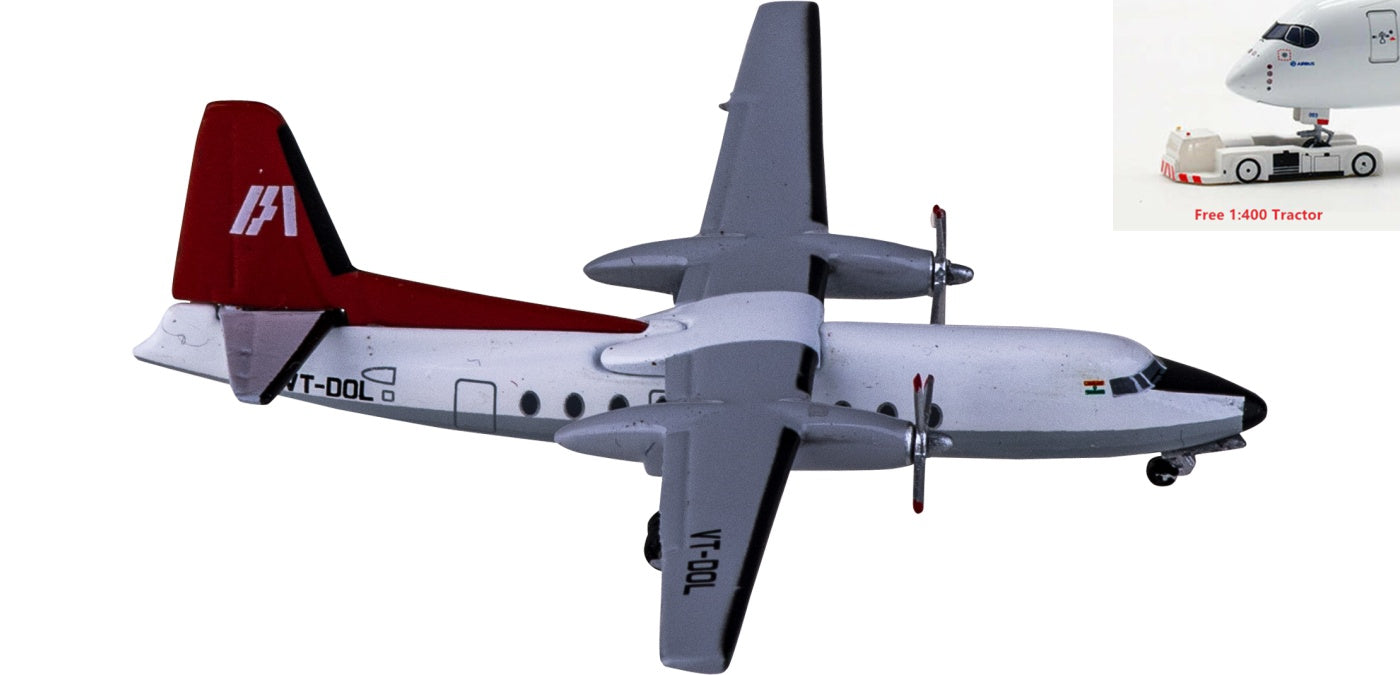 1:400 AeroClassics AC411090 Indian Airlines Fokker F-27 VT-DOL Aircraft Model+Free Tractor