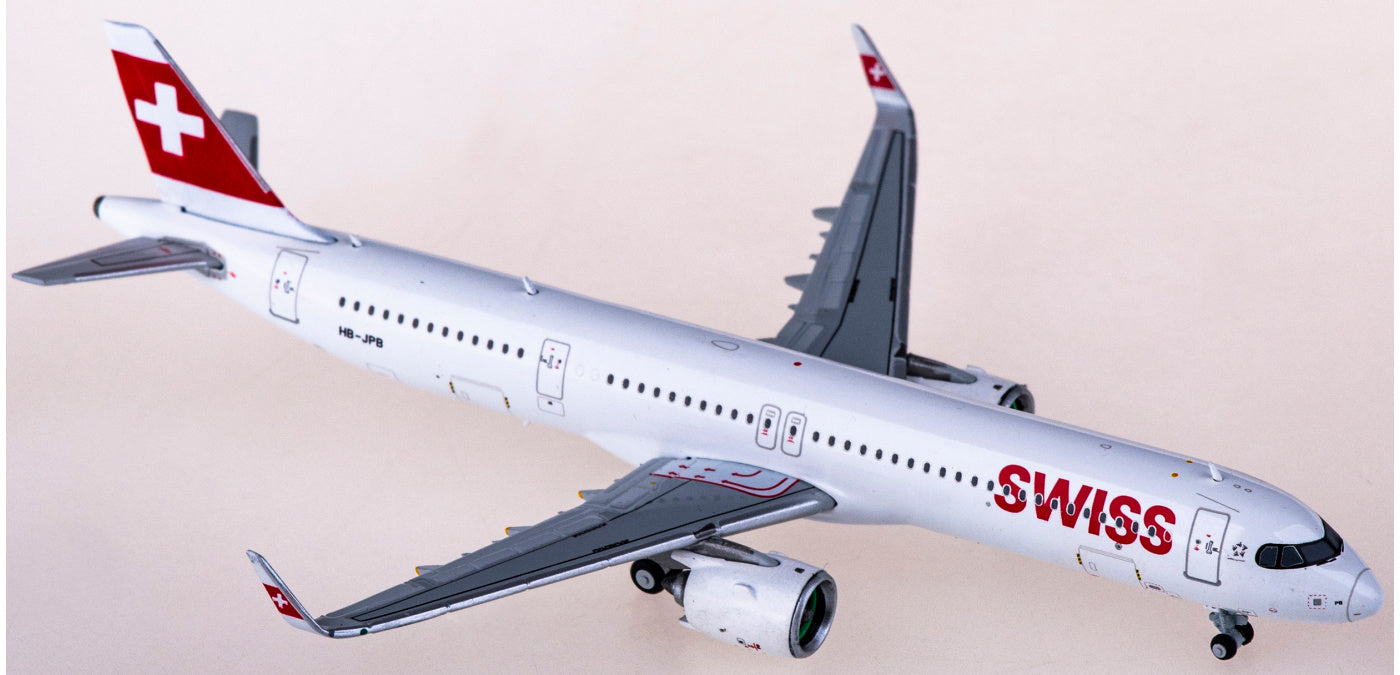 1:400 JC Wings EW421N008 Swiss Airbus A321neo HB-JPB+Free Tractor